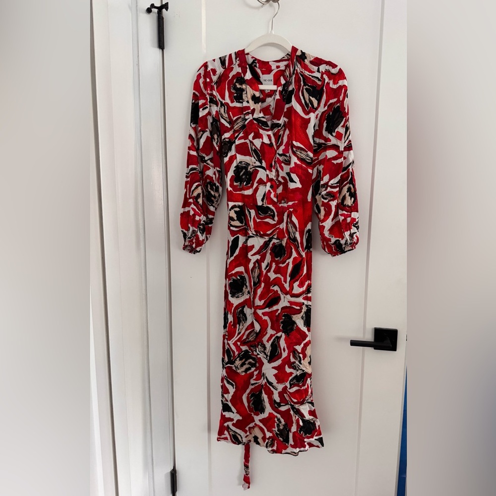 Nic + Zoe Elegant Red Floral Women's Dress